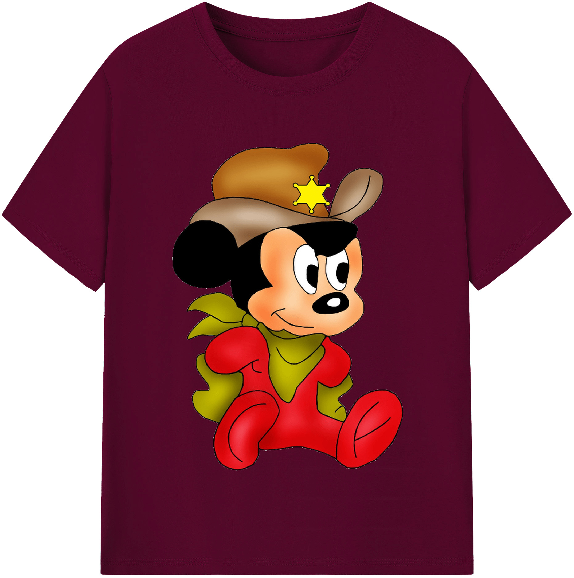 （画像用） ミッキーマウス Mickey Mouse レディースカジュアルプリントTシャツ（綿100％）